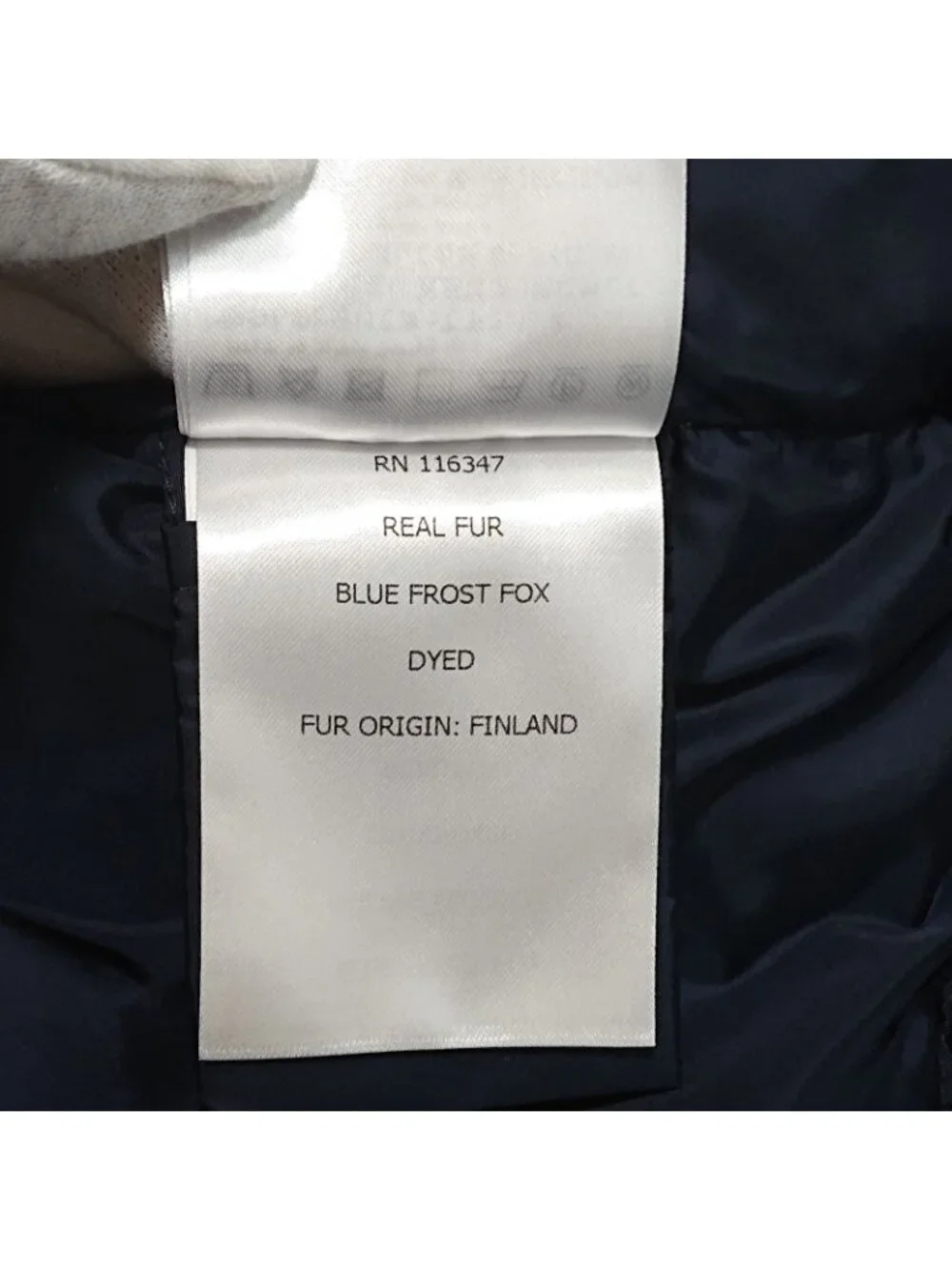 Moncler Khloe Down Coat Navy Fur Belt Included 4